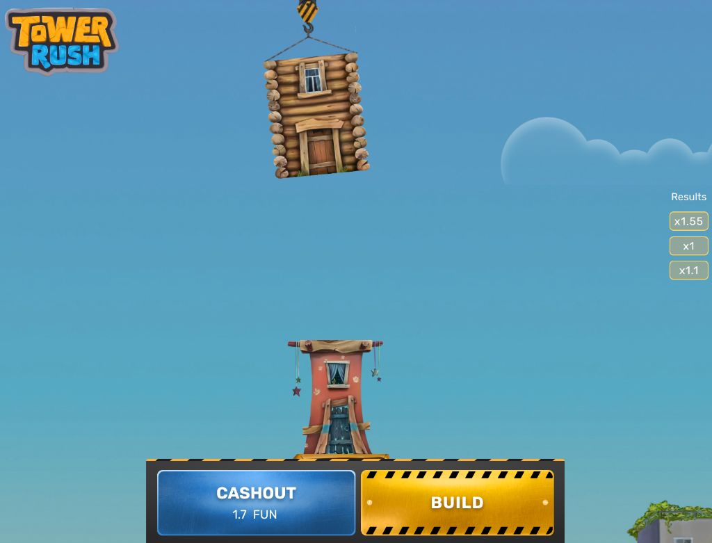 Tower Rush в приложении Mostbet: растущий множитель и кнопка вывода